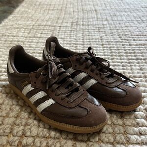 Adidas Samba Brown and White Womens Sneakers